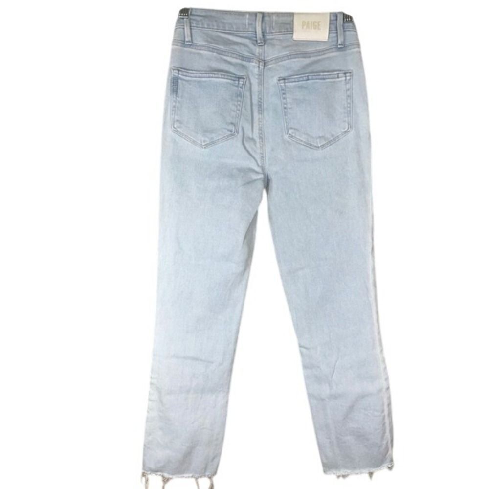 Paige Cindy Crop Jeans W/26 Blue Raw Hem Kokomo 6905H36-4906 LN - Picture 3 of 14